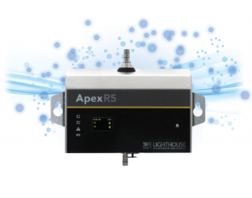 Shows the ApexR cleanroom particle counter