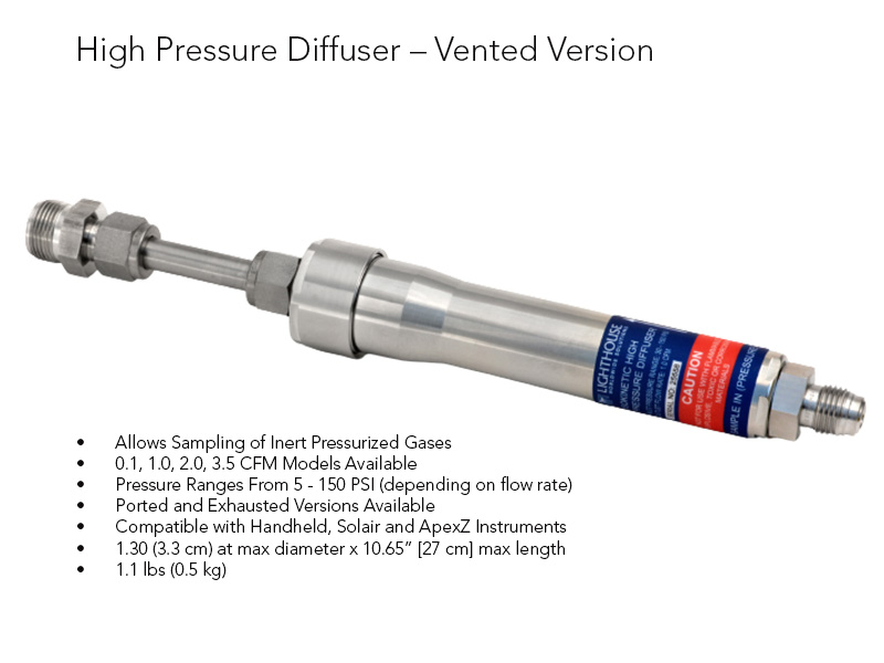 High Pressure Diffuser - Vented Version