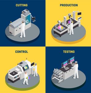Cutting, Production, Control, and Testing in Semiconductor