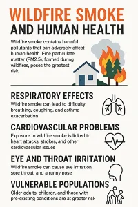 Wildfire Smoke and Human Health infographic